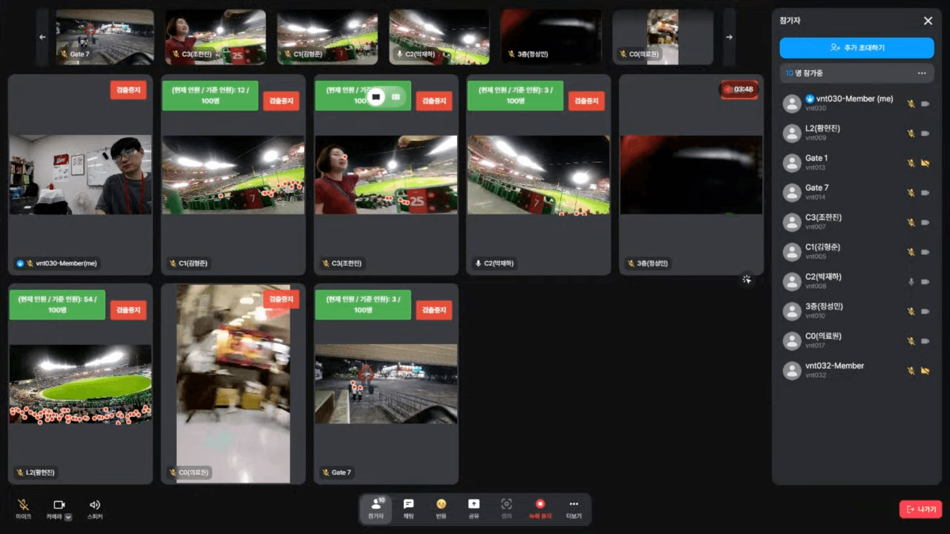 Automatic crowd-density detection screen